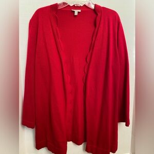 Talbots Red Cardigan, Size Small – Very Good Condition